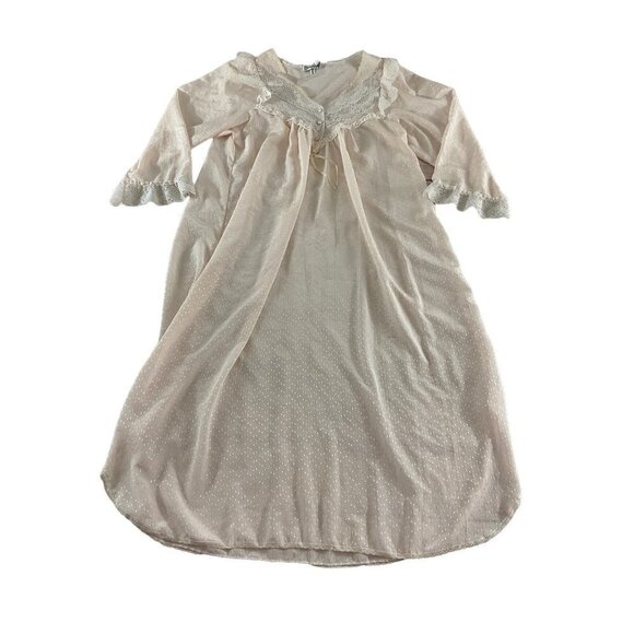 Vintage Christian Dior X Neiman Marcus Lace Trim Night Gown - Medium - Picture 1 of 14